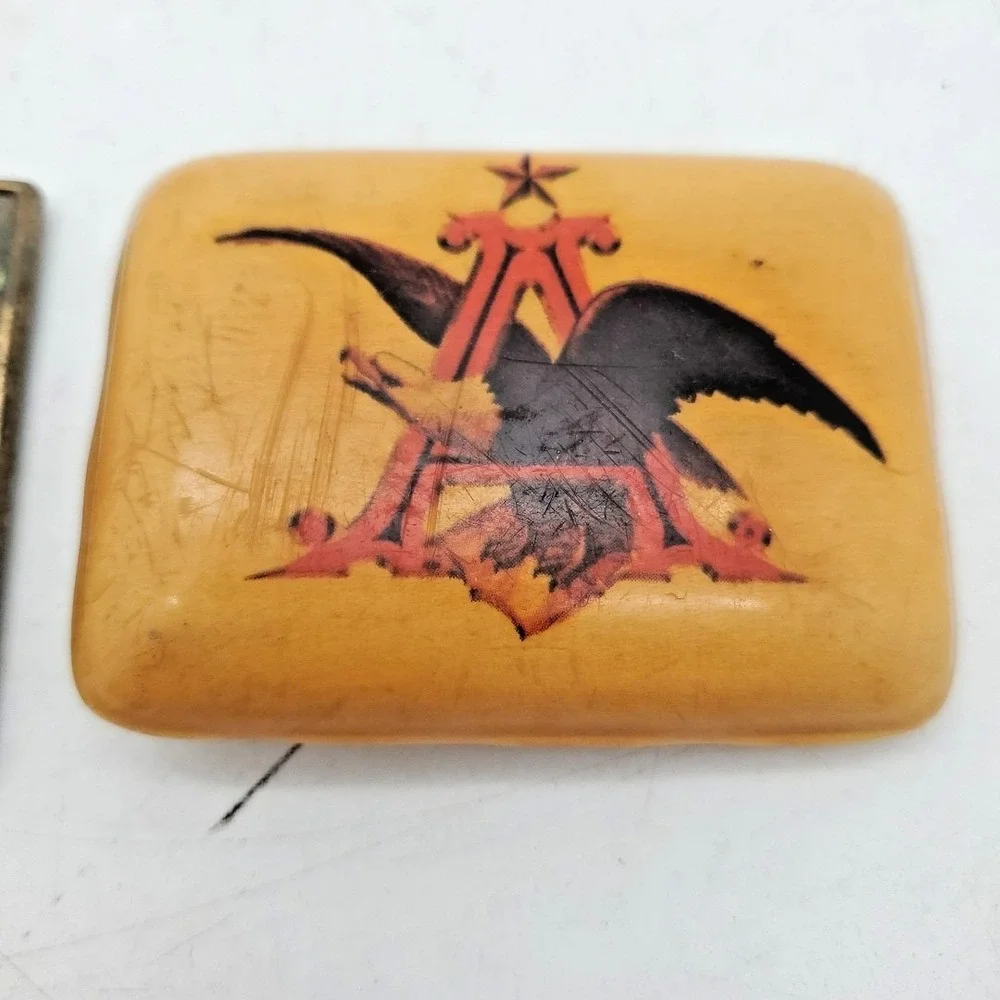 Vintage Anheuser Busch Budweiser‎ Beer Bronze Belt Buckle Made in USA